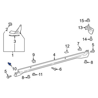 Toyota OE - Upper Rocker Panel Molding Clip