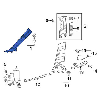 Toyota OE - Left Inner Body A-Pillar Trim Panel