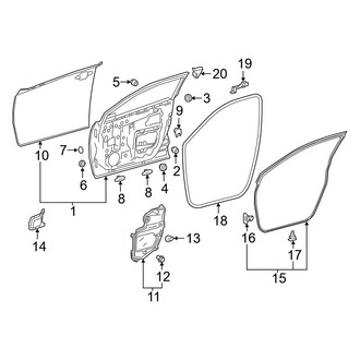 Toyota OE - Front Door - Door & Components (Turkey Built)