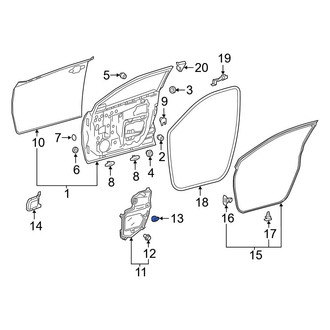 Toyota OE - Door Water Deflector Clip