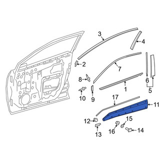 Toyota OE - Rear Left Door Molding