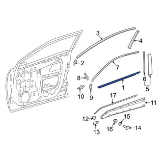 Toyota OE - Front Left Door Belt Molding