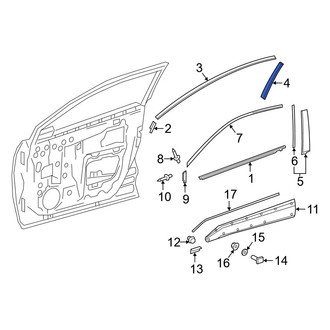 Toyota OE - Front Left Rearward Black Out Tape