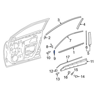 Toyota OE - Front Right Upper Door Reveal Molding