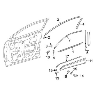 Toyota OE - Front Door - Exterior Trim