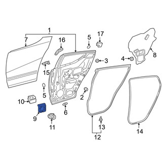 Toyota OE - Right Inner Door Interior Trim Panel Insulator