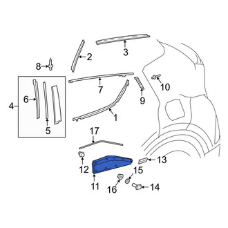 Toyota OE - Front Right Door Molding