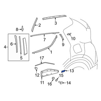 Toyota OE - Door Molding Clip