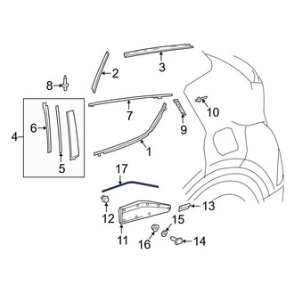 Toyota OE - Door Molding Seal