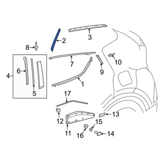 Toyota OE - Rear Right Forward Black Out Tape