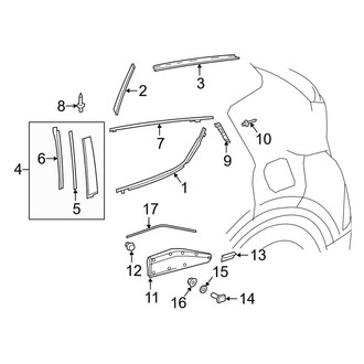 Toyota OE - Rear Door - Exterior Trim