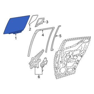 Toyota OE - Front Left Door Glass