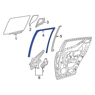Toyota OE - Rear Right Window Channel