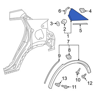 Toyota OE - Left Body C-Pillar Molding
