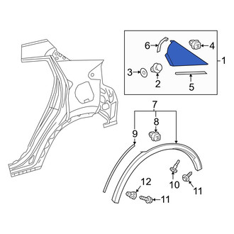 Toyota OE - Left Body C-Pillar Molding