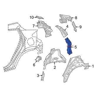 Toyota OE - Left Lower Body C-Pillar Reinforcement