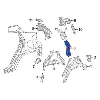 Toyota OE - Left Lower Body C-Pillar Reinforcement