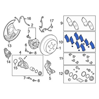 Toyota OE - Front Disc Brake Pad Shim Kit