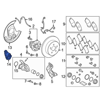 Toyota OE - Rear Parking Brake Actuator