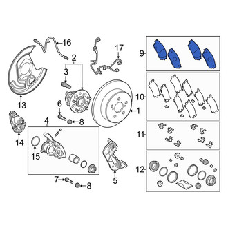 Toyota OE - Rear Disc Brake Pad Set