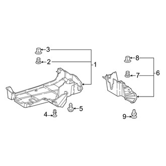 Toyota OE - Rear Body & Floor - Splash Shields