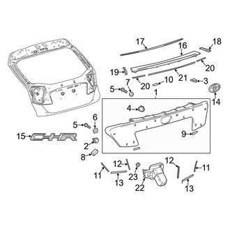 Toyota OE - Lift Gate - Exterior Trim
