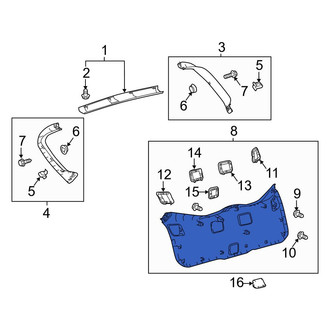 Toyota OE - Rear Left Liftgate Trim Cover
