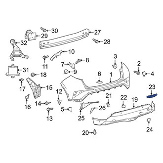 Toyota OE - Front Right Bumper Trim