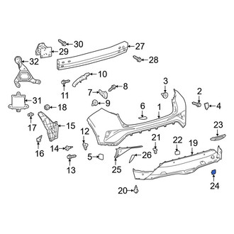 Toyota OE - Rear Tow Hook Cover