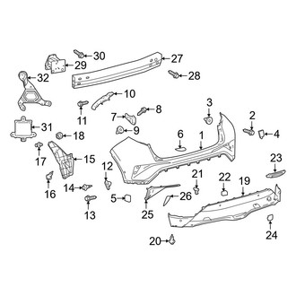 Toyota OE - Rear Bumper - Bumper & Components