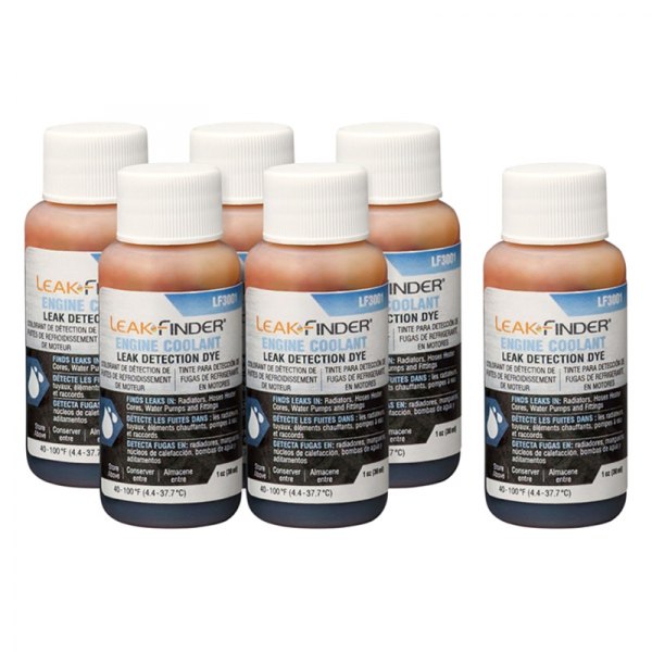 Tracer Products® - Leak Finder™ 1 oz. Engine Coolant Leak Detection Dye, 1 oz. x 6 Bottles
