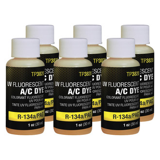 Tracer Products® - Fluoro-Lite™ 1 oz. R134a A/C System Leak Detection Dye, 1 oz. x 6 Bottles