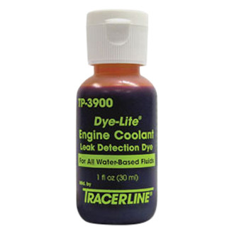 Tracer Products® - Dye-Lite™ 1 oz. Water-Based Engine Coolant and Auto Body Leak Check Dye