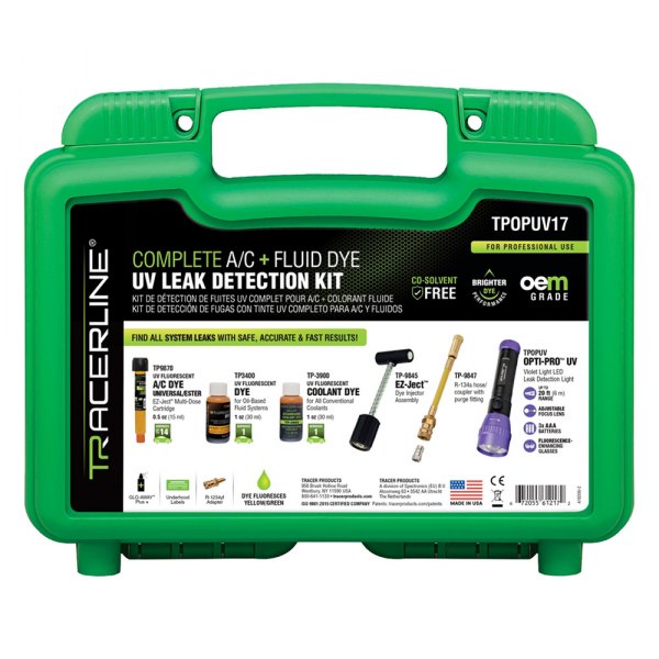 Tracer Products® - EZ-Ject™ 1 oz. Complete A/C and Fluid Dye UV Leak Detection Kit