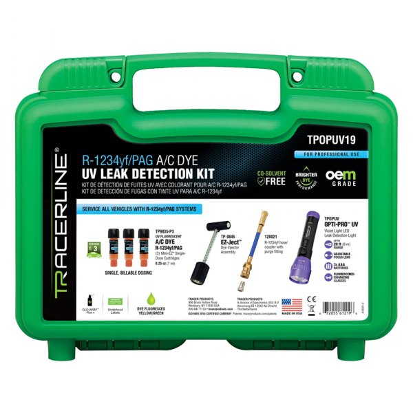 Tracer Products® - R-1234yf OEM-Grade A/C Dye UV Leak Detection Kit
