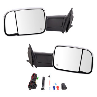 Trail Ridge® - Driver and Passenger Side Power Towing Mirror Set (Heated, Foldaway)
