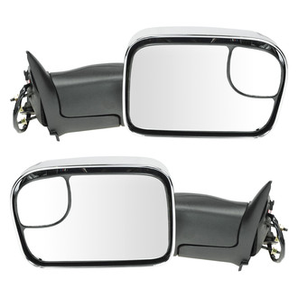 Trail Ridge® - Driver and Passenger Side Power Towing Mirror Set (Non-Heated, Foldaway)