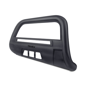 TrailFX® - 3.5" Oval Black Bull Bar with Skid Plate and LED Light Bar Mounts