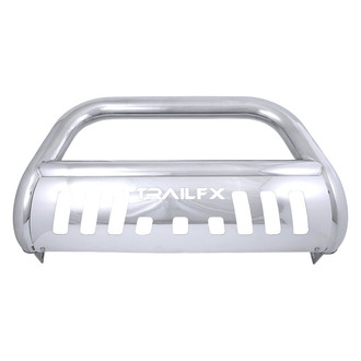 TrailFX® - 3" Polished Round Bull Bar with Polished Skid Plate