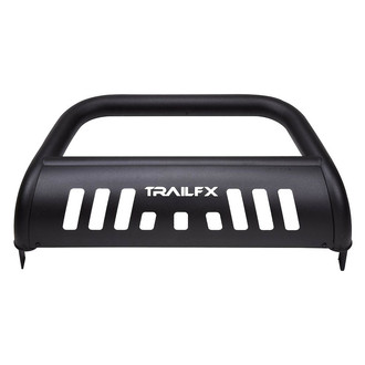 TrailFX® - 3" Black Round Bull Bar with Black Skid Plate