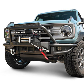 TrailFX® - Full Width Black Powder Coated Front Winch Pre-Runner Bumper with Pre-Runner