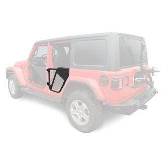 TrailFX® - Black Textured Powder Coat Rear Tubular Doors