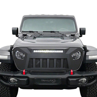 TrailFX® - 1-Pc Bar Style Titanium Black Wire Mesh Main Grille