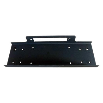 TrailFX® - Black Textured Powder Coated Flat Plate Winch Mount for Winches Up to 12,000 lbs