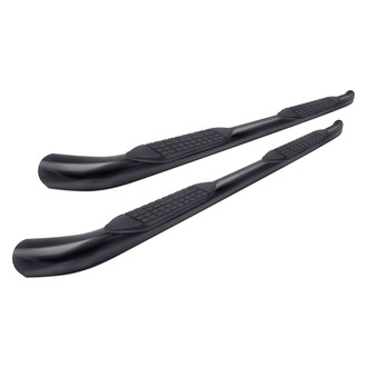 TrailFX® - 4" Cab Length Black Oval Bent End Side Steps
