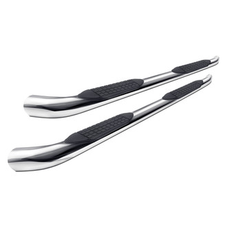 TrailFX® - 4" Cab Length Polished Oval Bent End Side Steps
