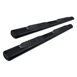 TrailFX® - 5" Cab Length Black Oval Straight Side Steps