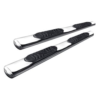 TrailFX® - 5" Cab Length Polished Oval Straight Side Steps