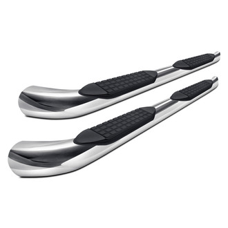 TrailFX® - 6" Cab Length Polished Oval Bent End Side Steps