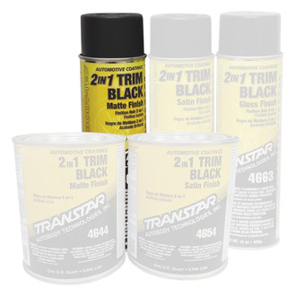 Transtar® - 20 fl. oz. Matte Black 2-in-1 Aerosol Trim Paint